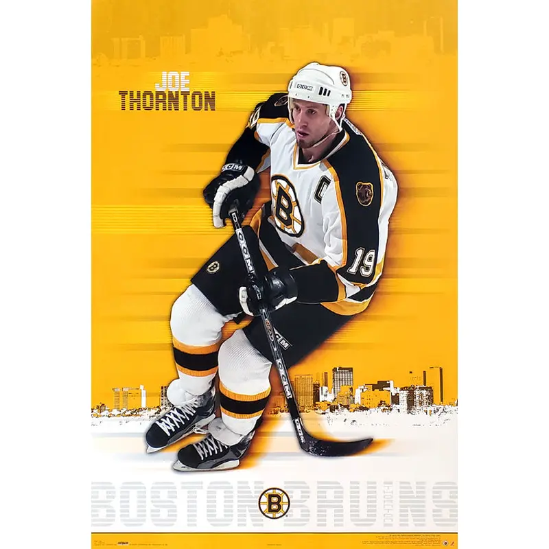 Joe Thornton "The Captain" Boston Bruins NHL Hockey Action Poster - Costacos 2003