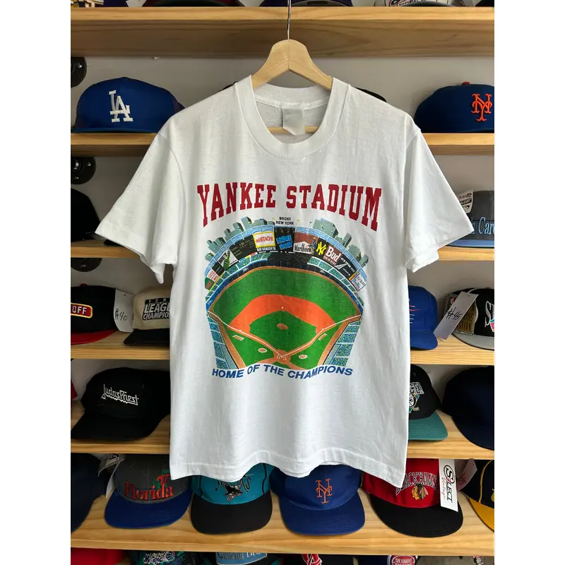 Vintage 90s Yankee Stadium Home of Champions Tee Large