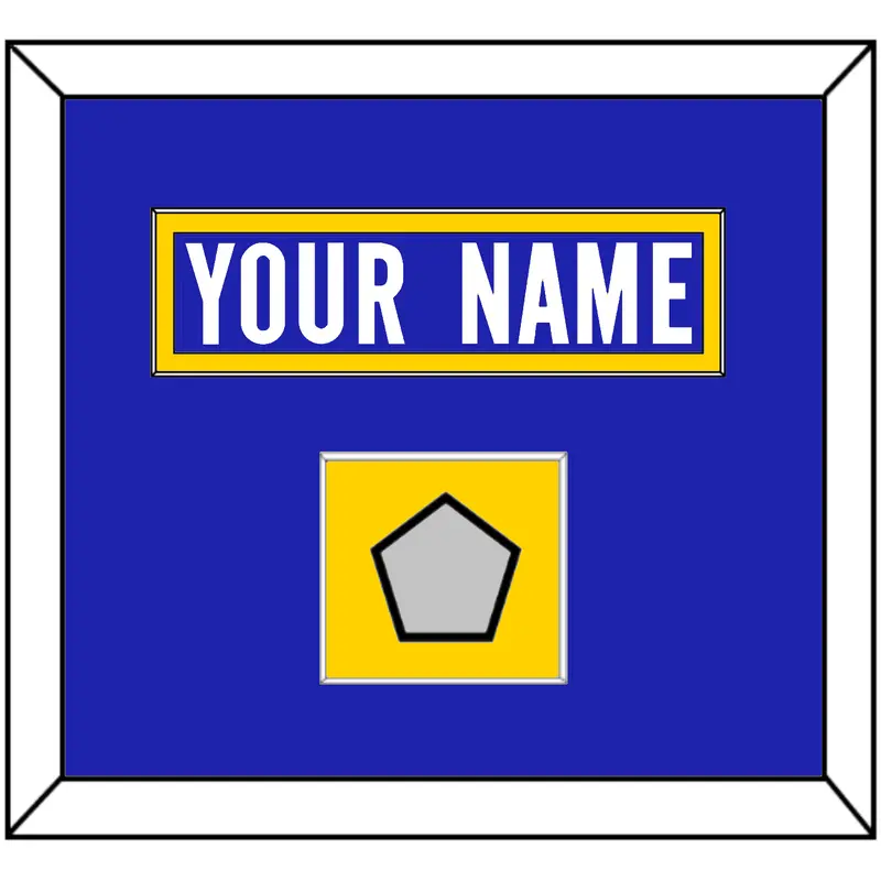Los Angeles Nameplate & 2X Super Bowl Champions Patch - Home Blue - Single Mat 2