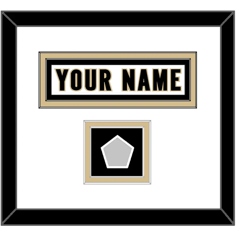 New Orleans Nameplate & Super Bowl XLIV Jersey Patch - Road White - Double Mat 2