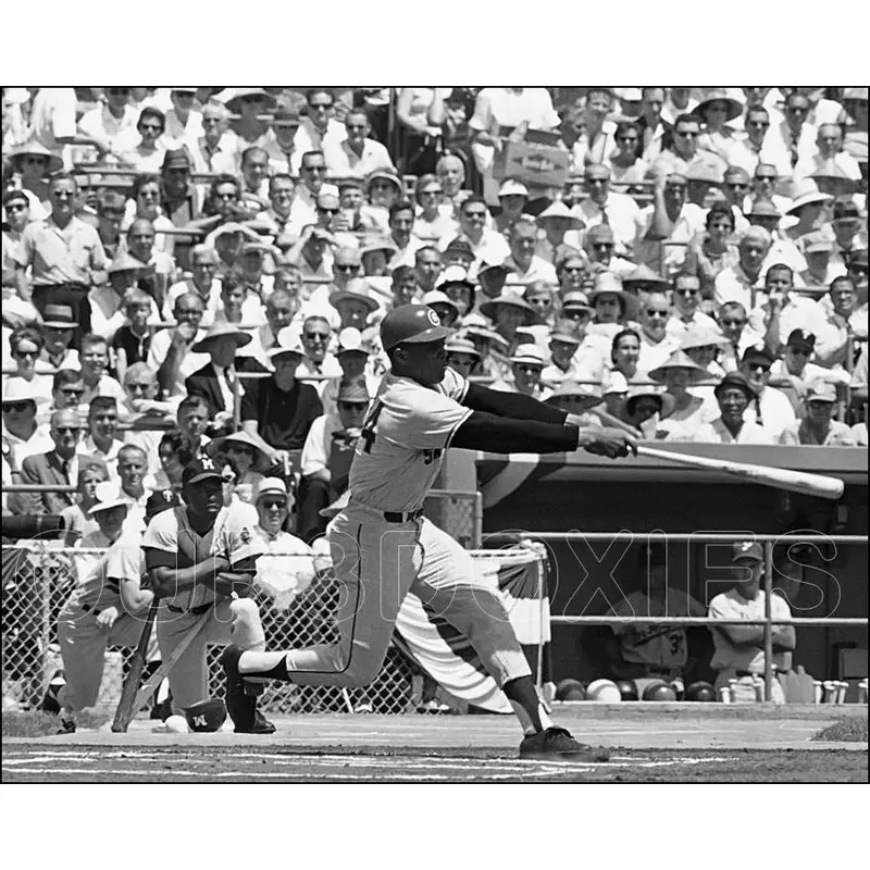 Hank Aaron Willie Mays 8X10 Photo - Braves Giants - 1638