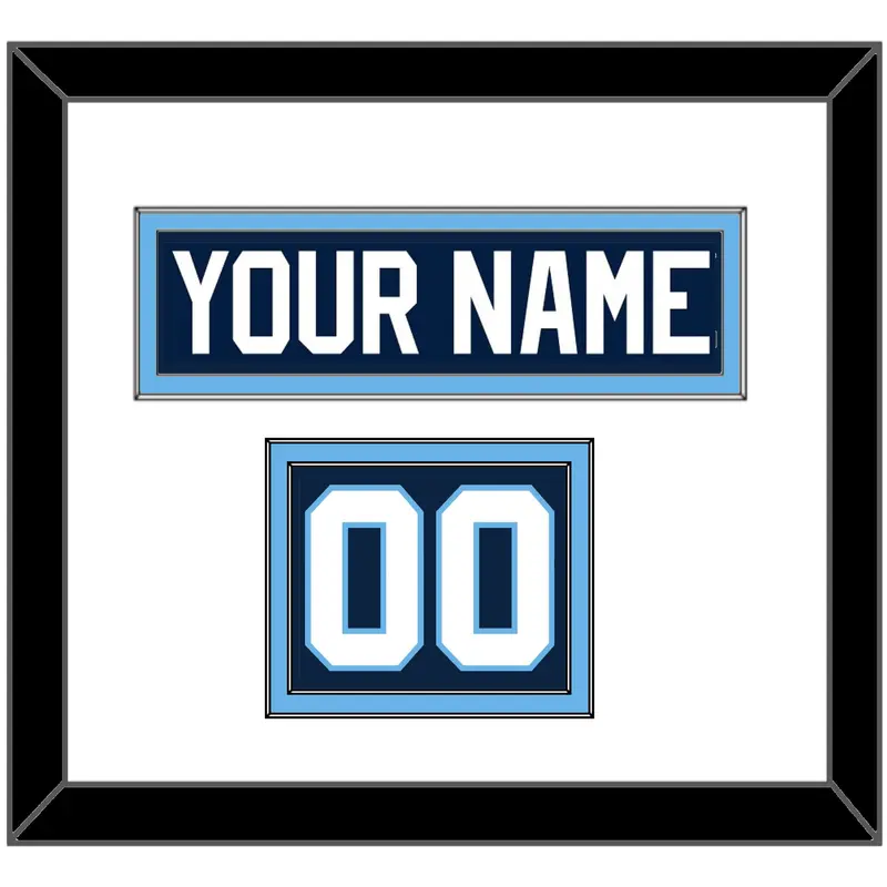 Maine Hockey Nameplate & Number (Shoulder) - Road Navy Blue (1993-1994) - Double Mat 1