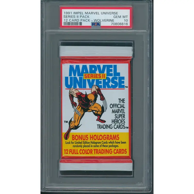 1991 Impel Marvel Universe Unopened Series 2 Pack Wolverine PSA 10