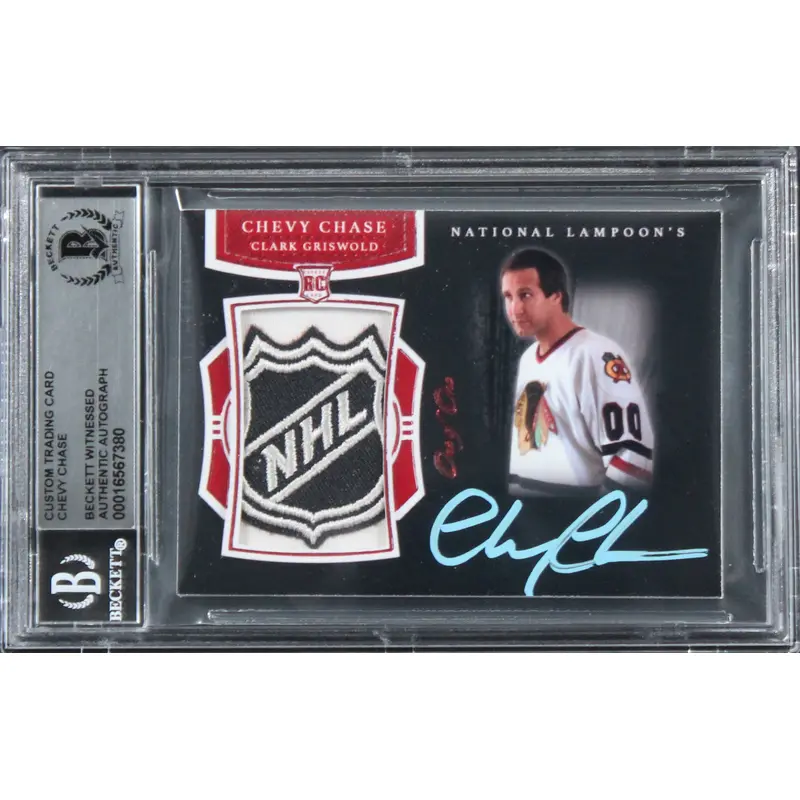Chevy Chase Christmas Vacation Signed Relic Card One of One BAS Slab #16567380
