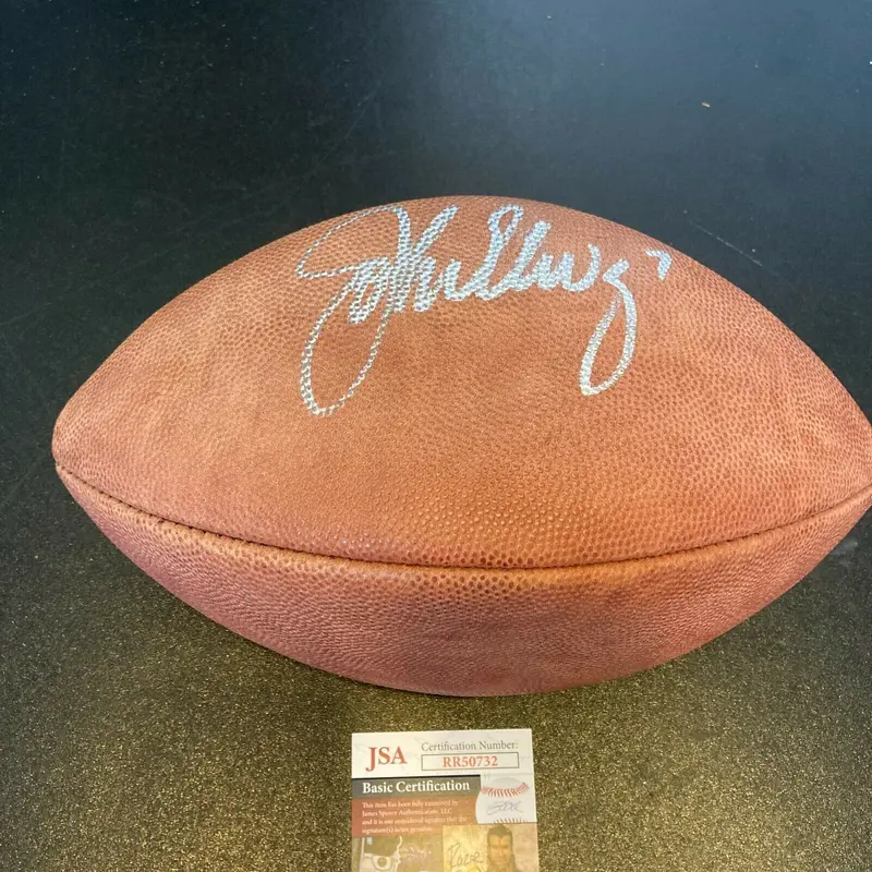 John Elway Signed Official Super Bowl XXXII Wilson NFL Football JSA COA