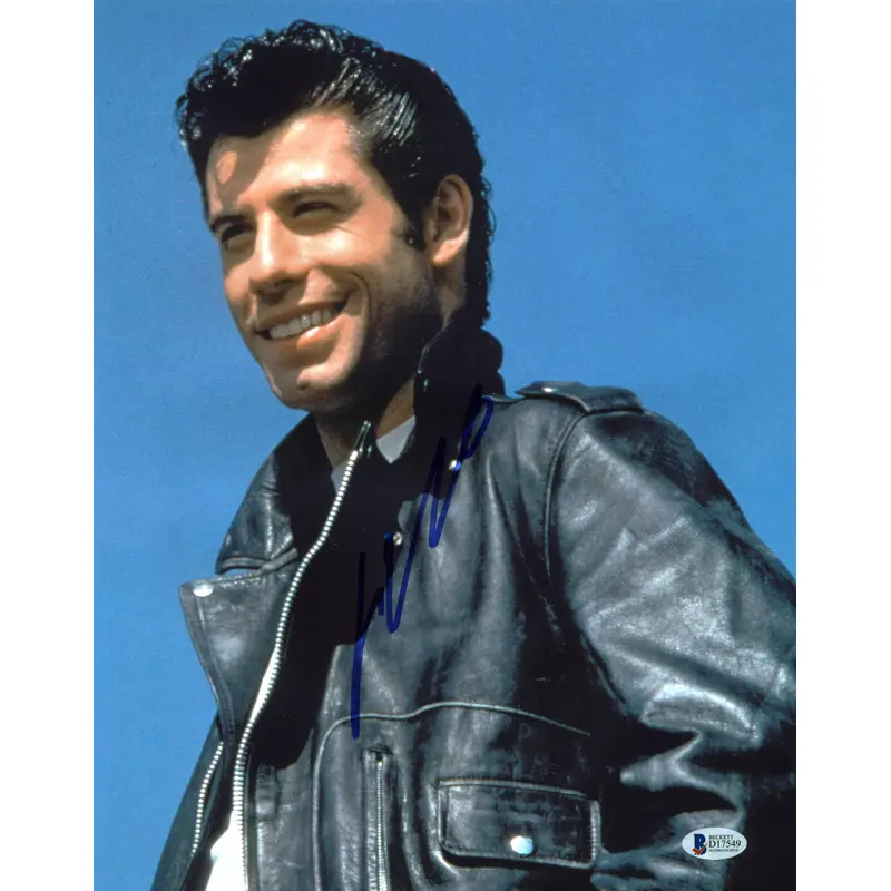 John Travolta Grease Authentic Signed 11x14 Photo Autographed BAS #D17549