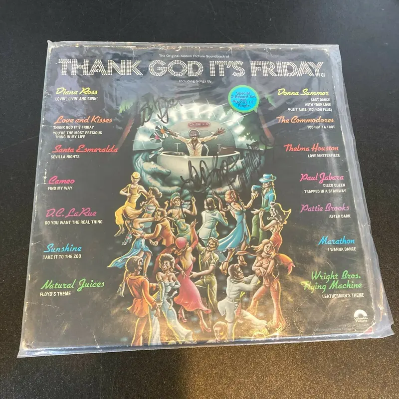 Thank God It's Friday Soundtrack Signed Autographed Vintage LP Record