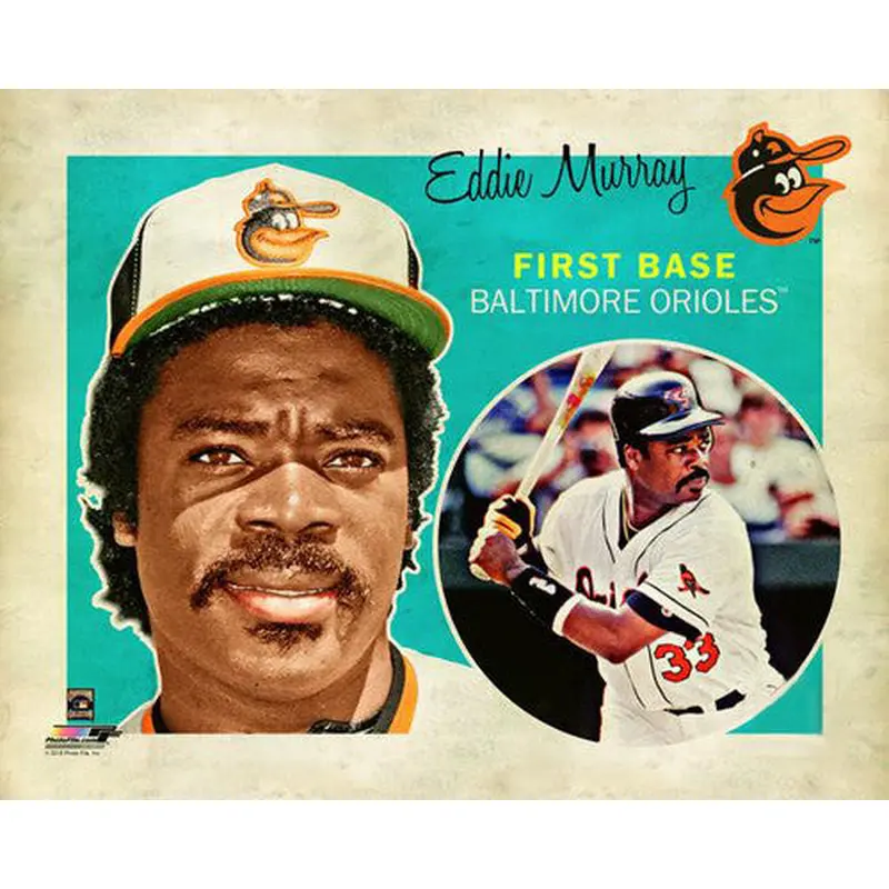 Eddie Murray "Retro SuperCard" Baltimore Orioles Premium Poster Print - Photofile 16x20