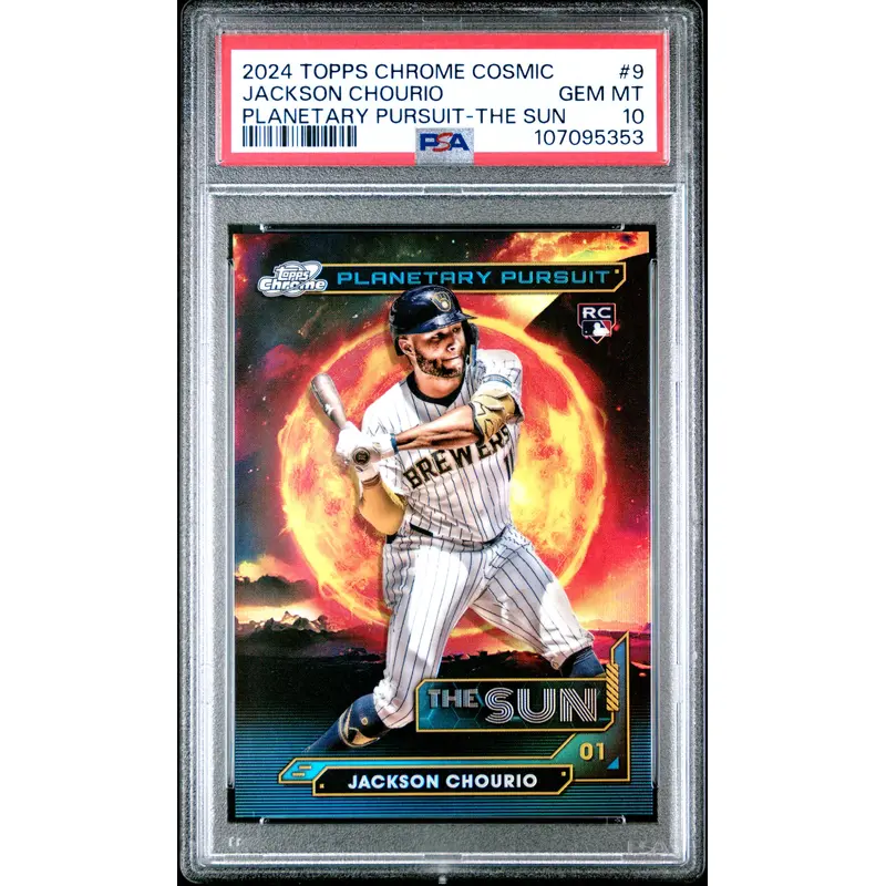 Jackson Chourio 2024 Topps Chrome Cosmic Planetary Pursuit The Sun PSA 10 Gem Mint