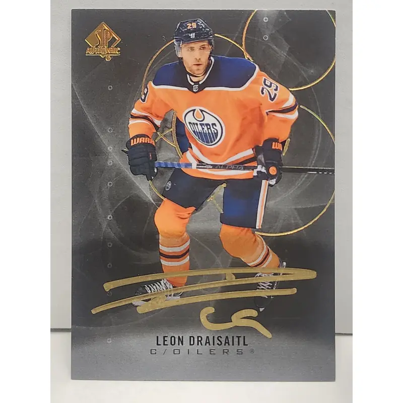 Leon Draisaitl 2020 Upper Deck SP Authentic Black Gold Auto