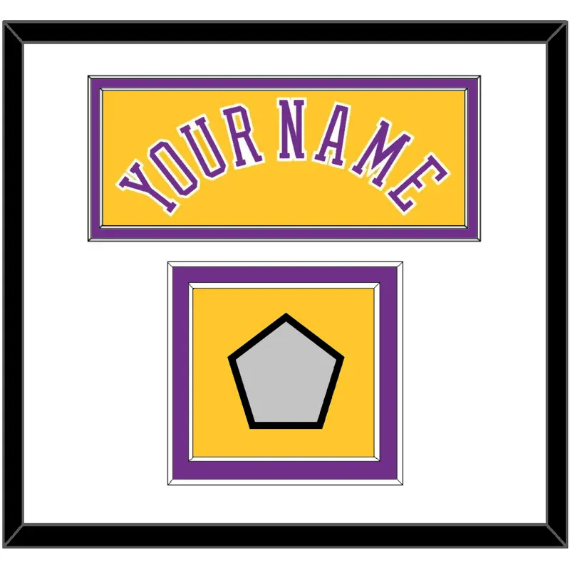 Los Angeles Name & Trophy Patch - Home Yellow (1978-1997) - Double Mat 1