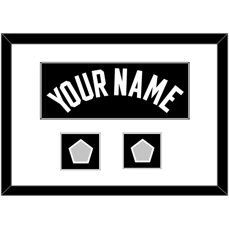 Miami Name & 2 Finals Patches - Road Black (1999-2008) - Single Mat 1