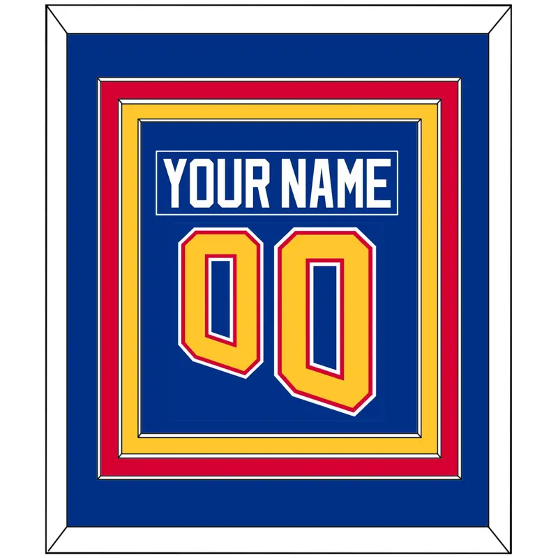 St. Louis Nameplate & Number (Back) Combined - Road Blue (1995-1998) - Triple Mat 2