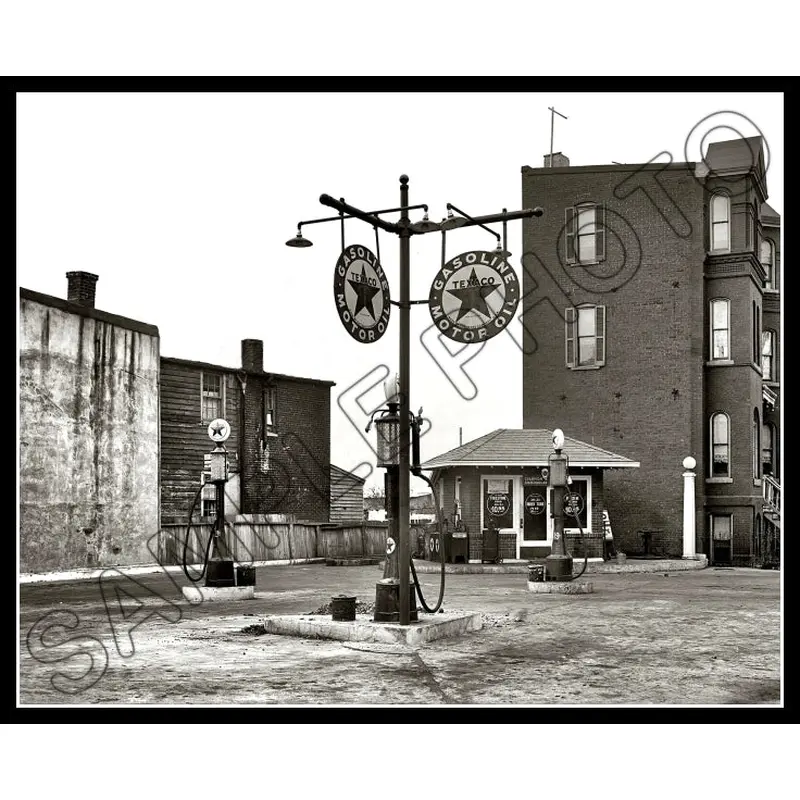 1925 Texaco Gas Station 8X10 Photo - 3037