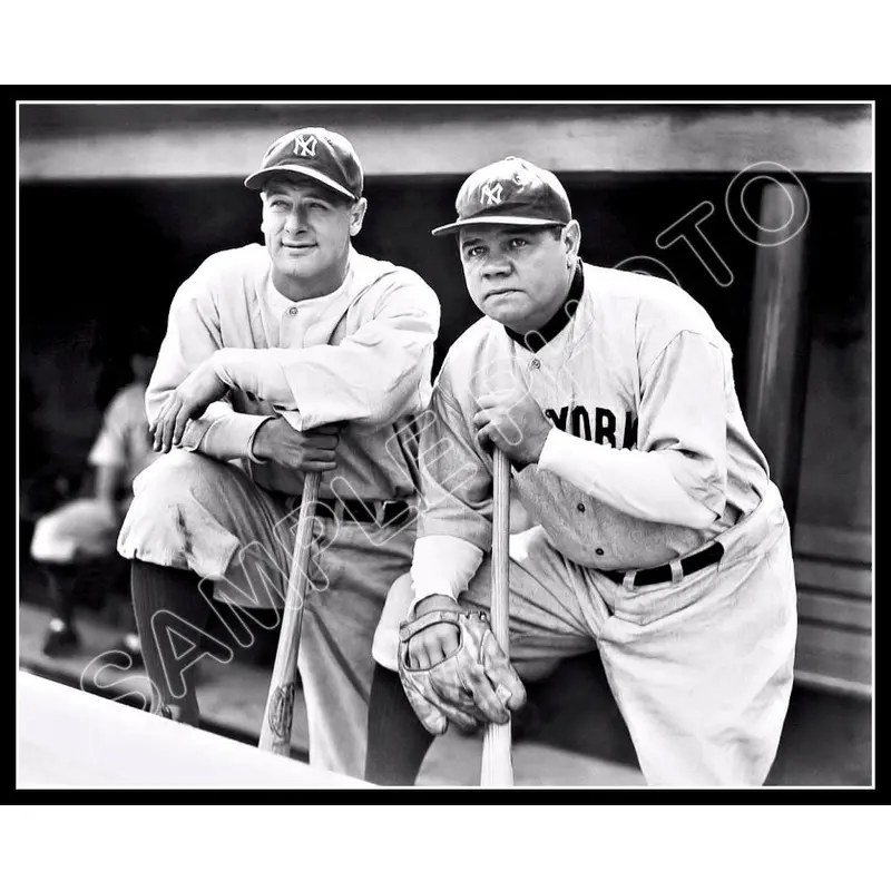 Babe Ruth Lou Gehrig 8X10 Photo - New York Yankees - 1783