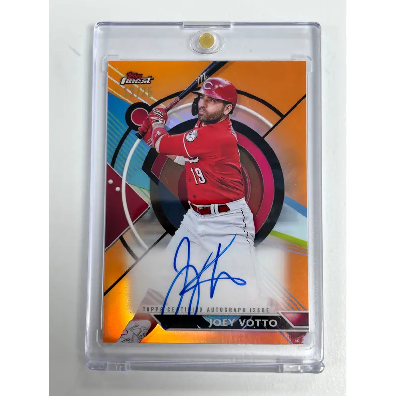 Joey Votto 2023 Topps Finest Orange Refractor Auto #13/25
