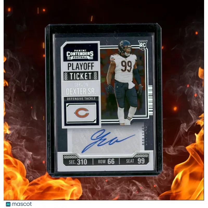 2023 Panini Contenders Gervon Dexter Sr. Playoff Ticket Variation Rookie Auto