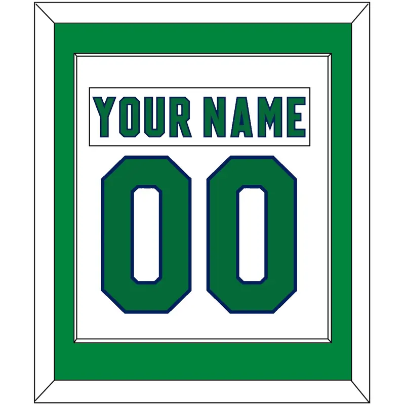 Carolina Nameplate & Number (Back) Combined - Heritage White - Single Mat 1
