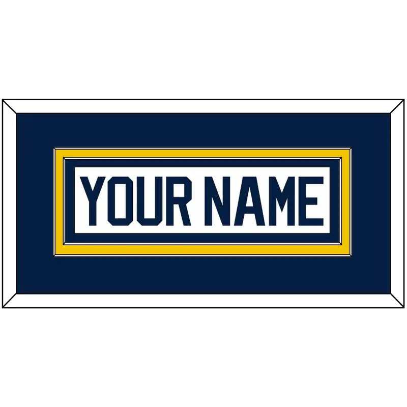 Michigan Hockey Nameplate - Home White (2021-2023) - Double Mat 2