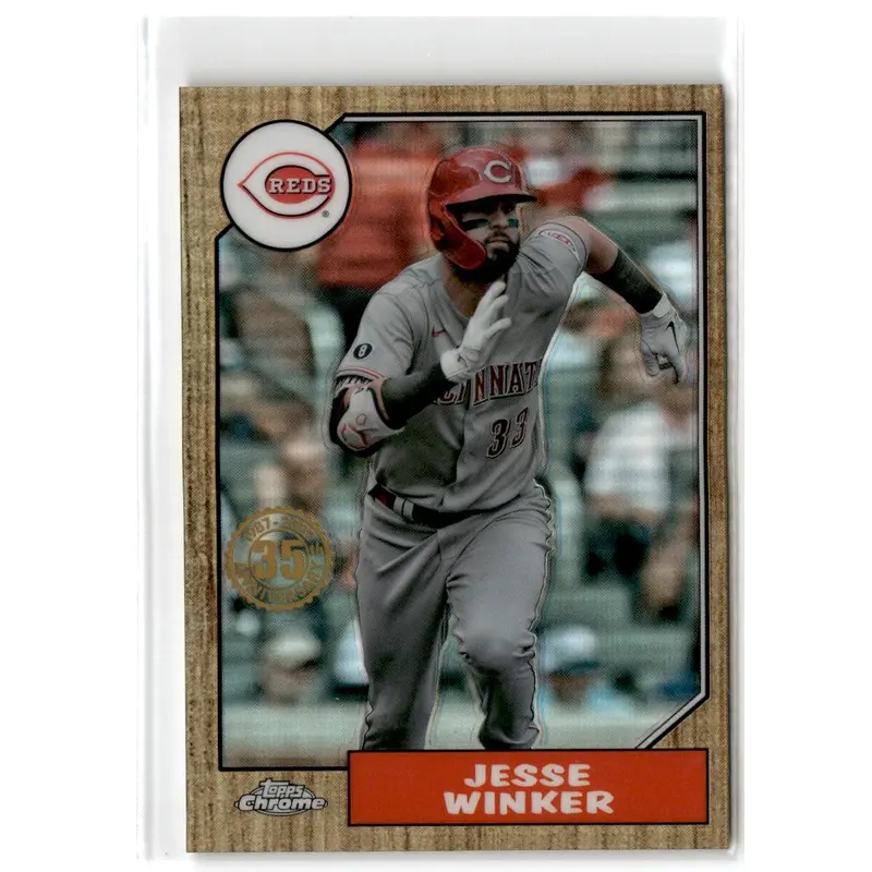 2022 Topps Chrome Platinum Anniversary Gold Prism Refractor Jesse Winker #373