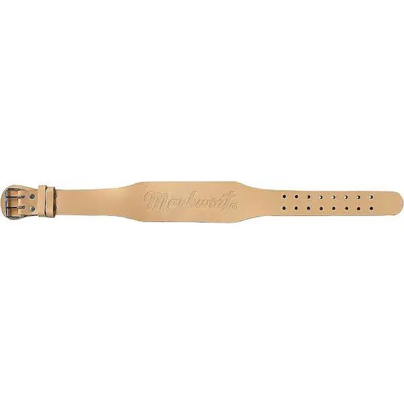 New Markwort Weightlifting Unpadded Belt w/ Logo 4" Tan - L