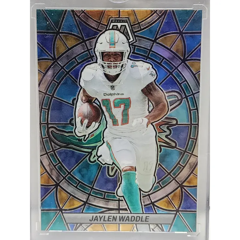 Jaylen Waddle 2023 Panini Mosaic Stained Glass