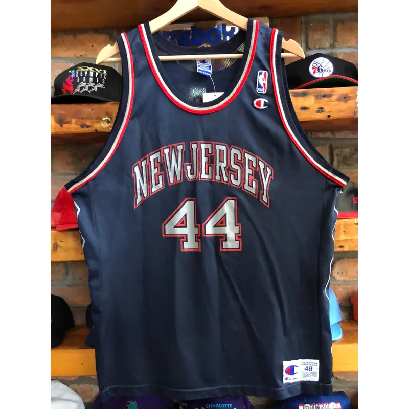 Vintage Champion New Jersey Nets Keith Van Horn Jersey Size 48