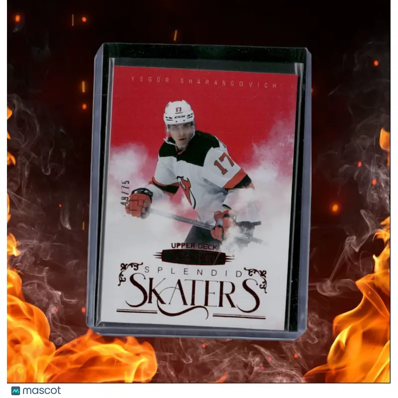 2022-23 Upper Deck Stature Yegor Sharangovich Splendid Skaters Red 49/75 #SS-4