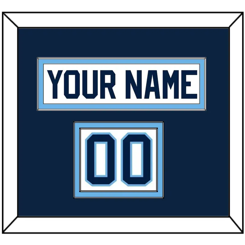 Maine Hockey Nameplate & Number (Shoulder) - Home White (1993-1994) - Double Mat 2