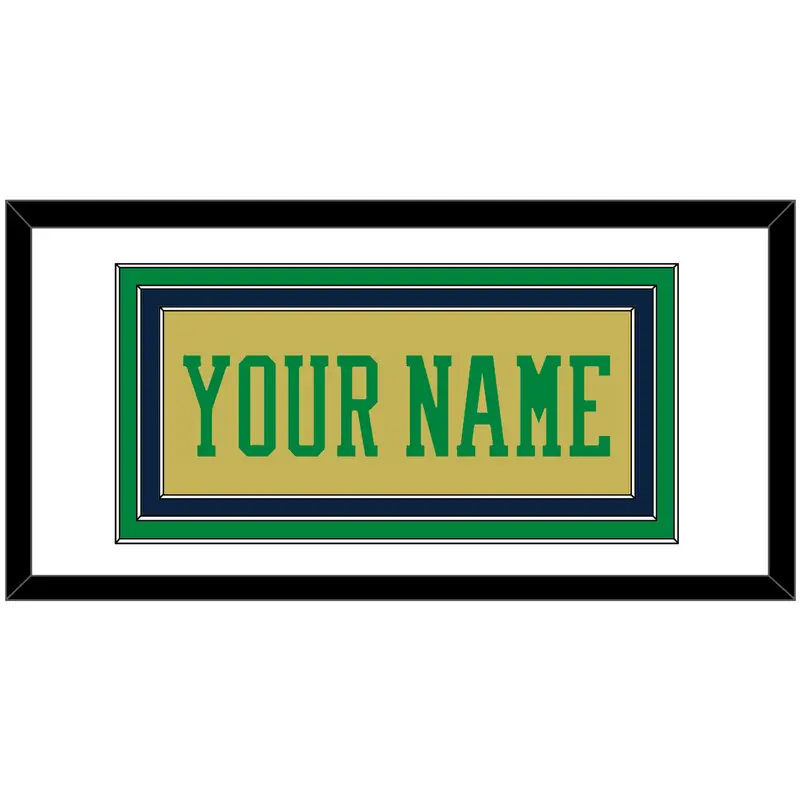Notre Dame Basketball Name - Alternate Gold (2014-2015) - Triple Mat 1