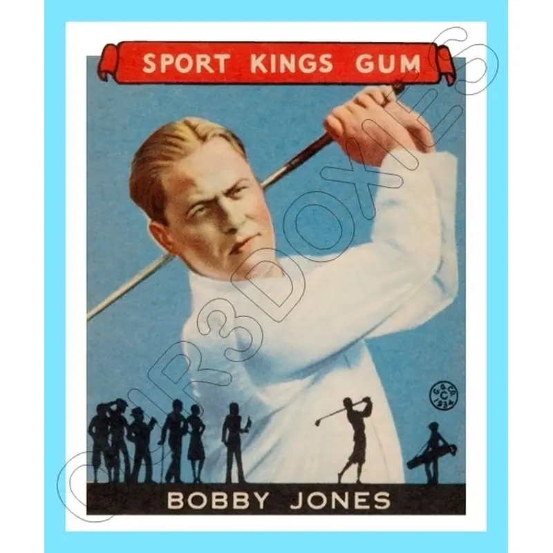 Bobby Jones 1933 Goudey Sport Kings Reproduction Card - 3706