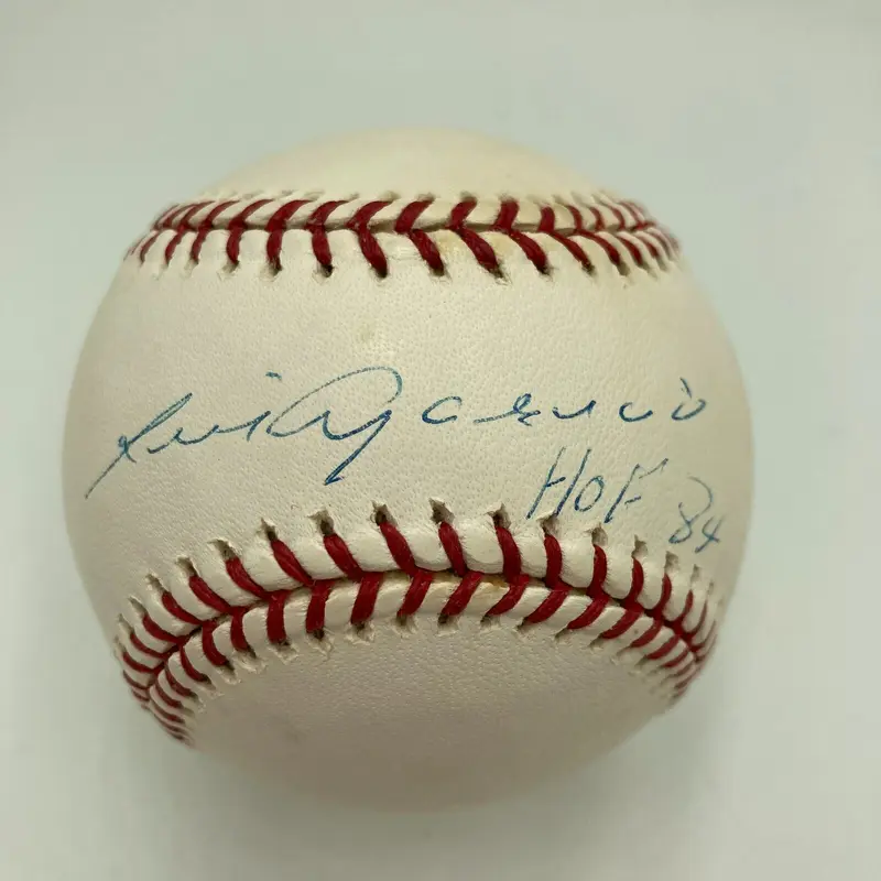 Luis Aparicio HOF 1984 Signed Official National League Baseball JSA Sticker