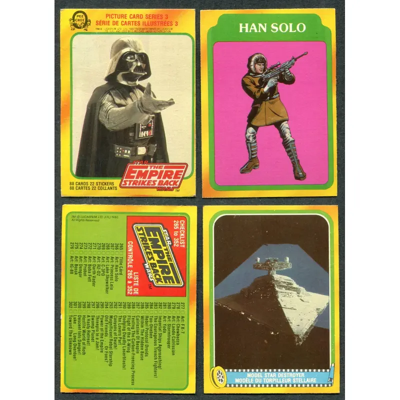 1980 OPC O-Pee-Chee Empire Strikes Back Complete Series 3 Set (132) NM NM/MT