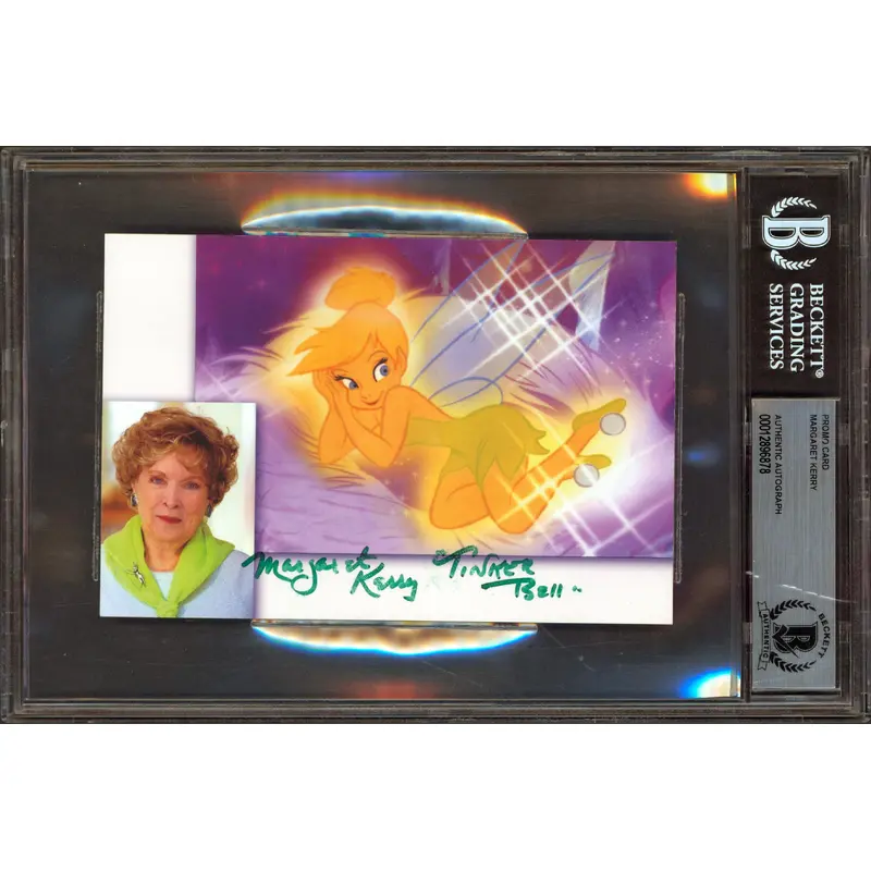 Disney Margaret Kerry Tinkerbell Authentic Signed Art Print 4x6 Photo BAS Slab
