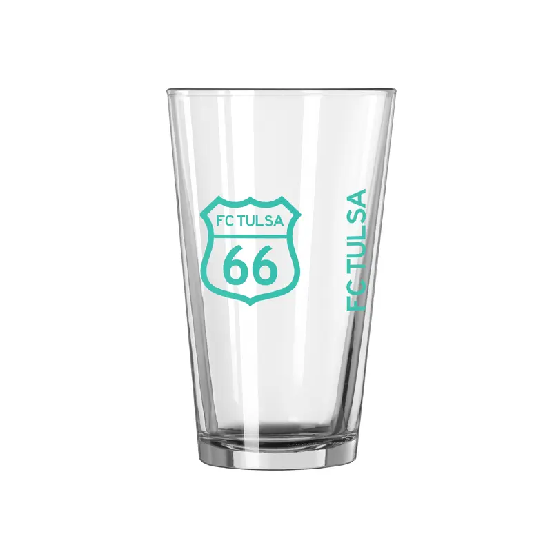 Tulsa FC Route 66 16oz Pint Glass