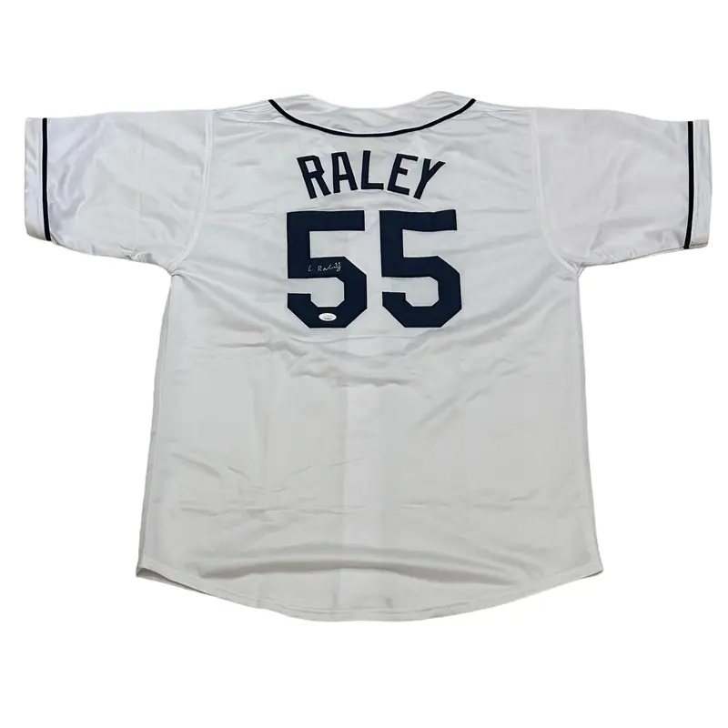 Luke Raley Autographed Tampa Bay (White #55) Custom Jersey - JSA
