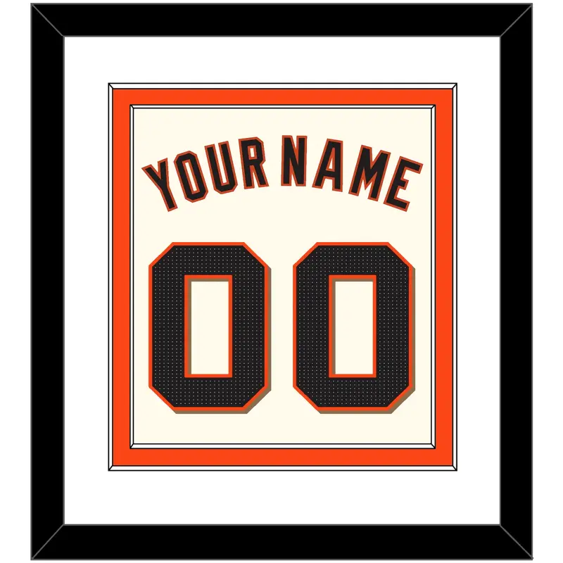 San Francisco Name & Number - Home Cream - Double Mat 1