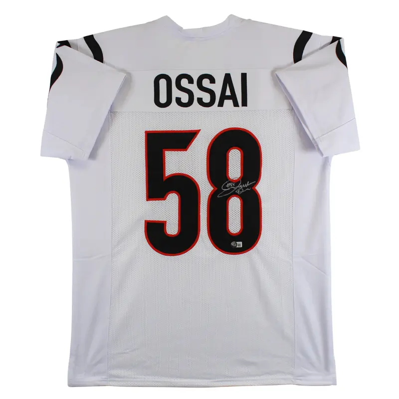 Joseph Ossai Authentic Signed White Pro Style Jersey Autographed BAS Witnessed
