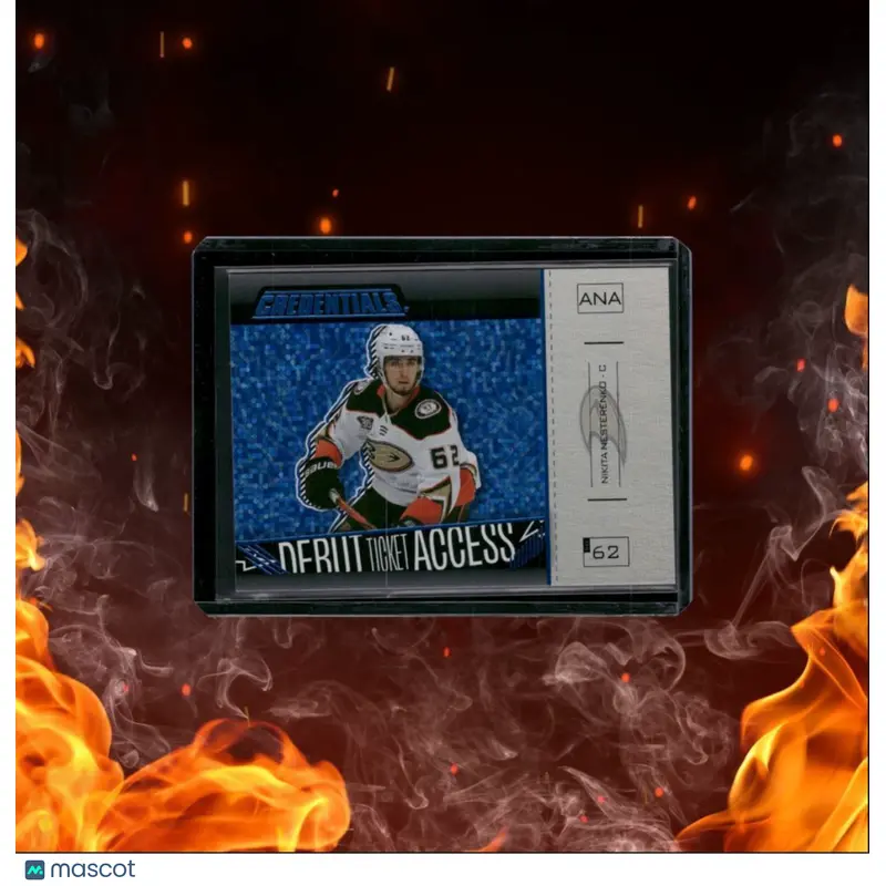 2023-24 Upper Deck Credentials Nikita Nesterenko Debut Ticket Blue Rookie 17/49