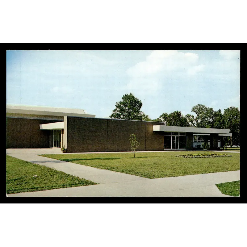 Vintage Logansport, Indiana State Hospital Activity Building Postcard