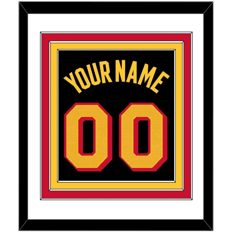 Atlanta Name & Number - Black Statement - Triple Mat 1