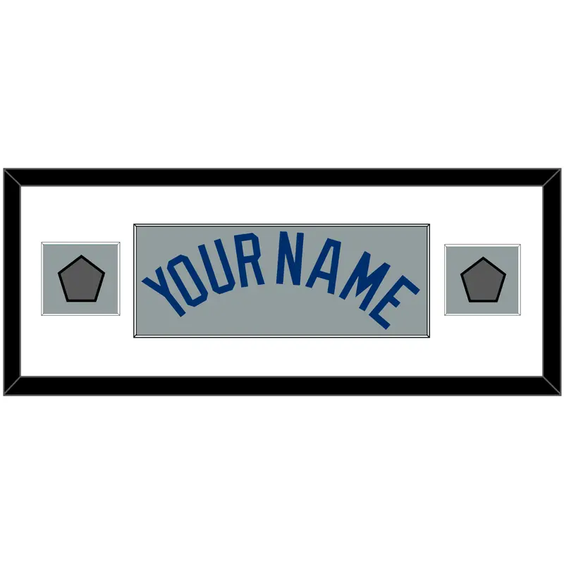 Los Angeles Name & 2 World Series Jersey Patches - Road Gray - Single Mat 2