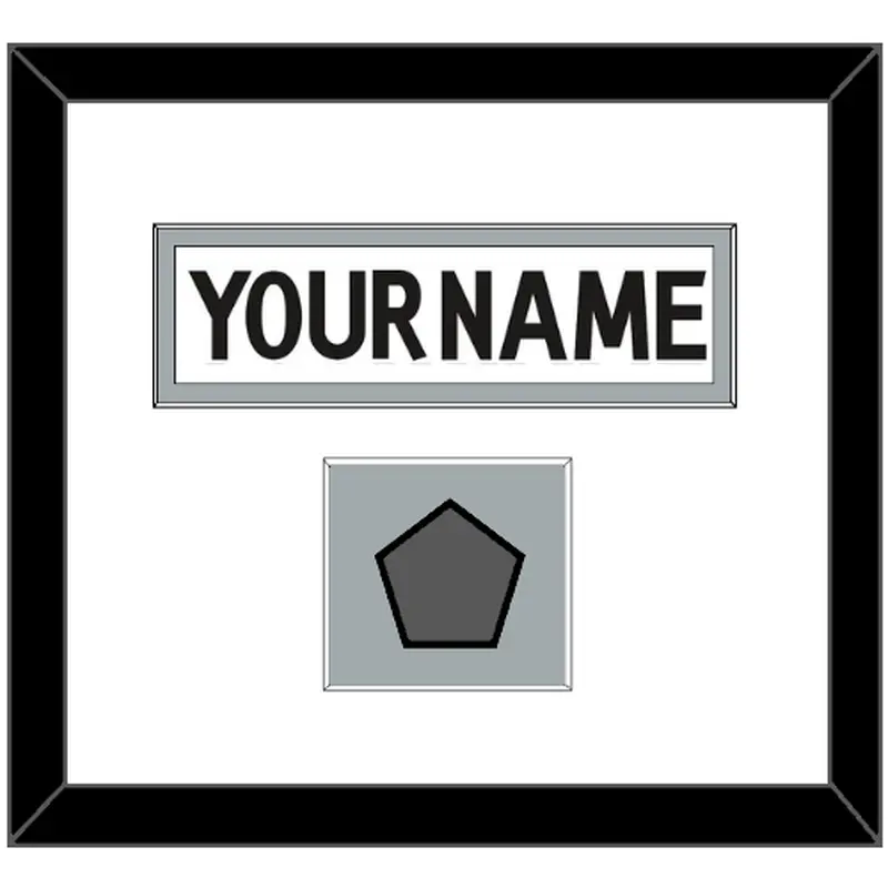 Los Angeles Nameplate & Stanley Cup Champions Patch - Road White (2011-2017) - Single Mat 1