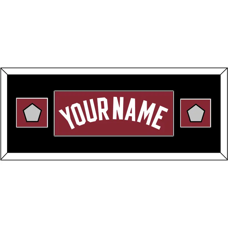 Miami Name & 2 Finals Patches - Alternate Red (2009-2017) - Single Mat 4