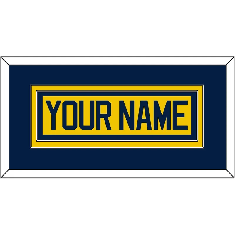 Michigan Hockey Nameplate - Alternate Maize - Double Mat 3