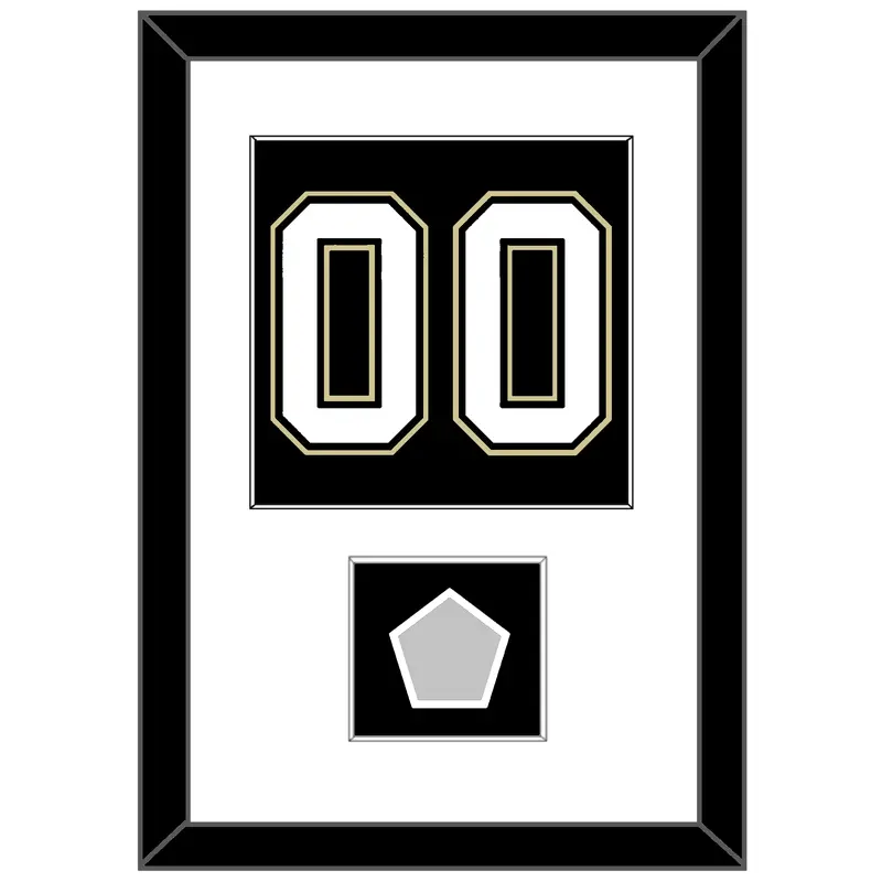 Pittsburgh Number (Back) & Stanley Cup Finals Patch - Home Black (2007-2016) - Single Mat 1