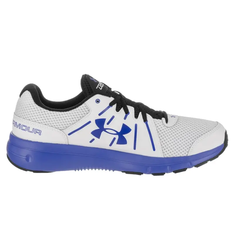 UNDER ARMOUR MENS TENNIS SHOE WHITE/BLUE UA DASH RN 2, 1285671-100