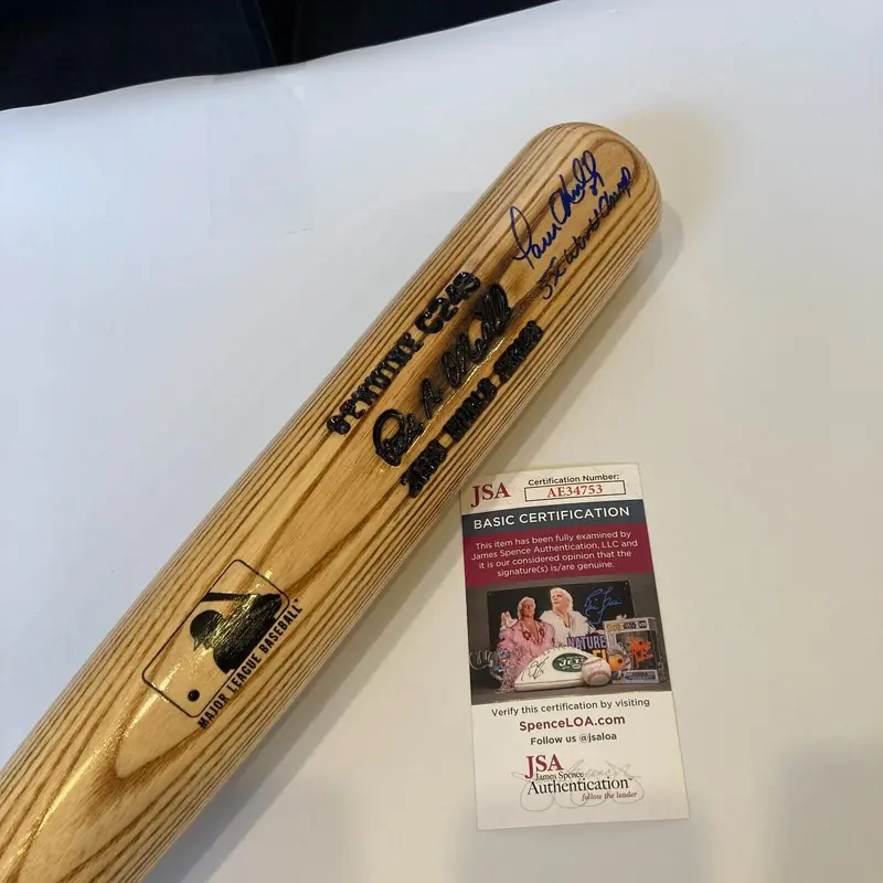 Paul O'neill 5X World Series Champ Signed World Series Game Model Bat JSA COA