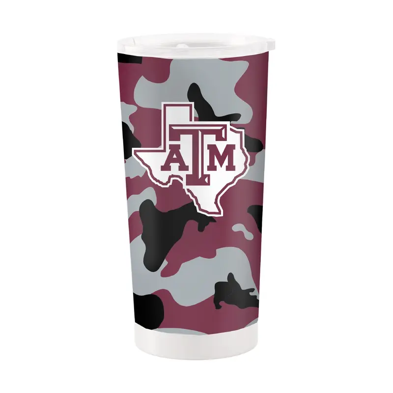 Texas A&M 20oz Camo Stainless Steel Tumbler