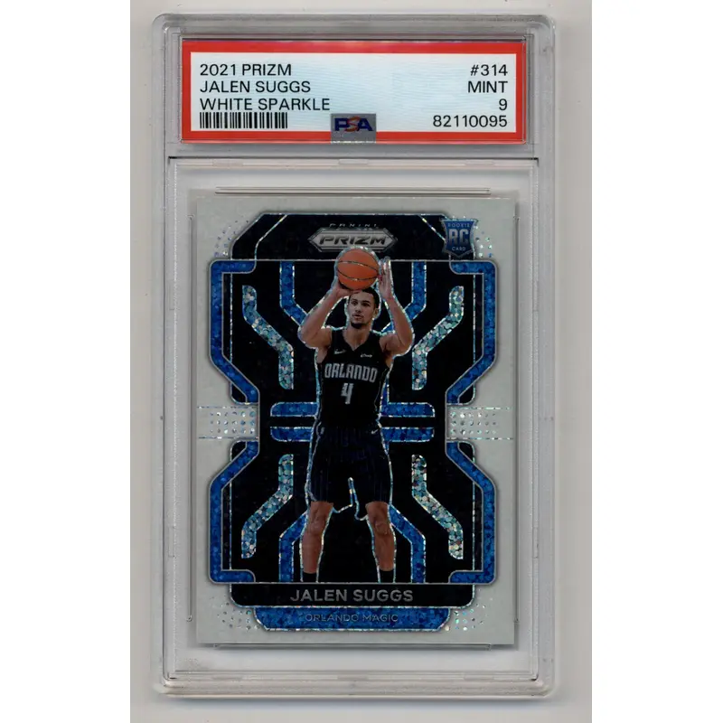 Jalen Suggs 2021-22 Prizm White Sparkle #314 PSA 9 Mint